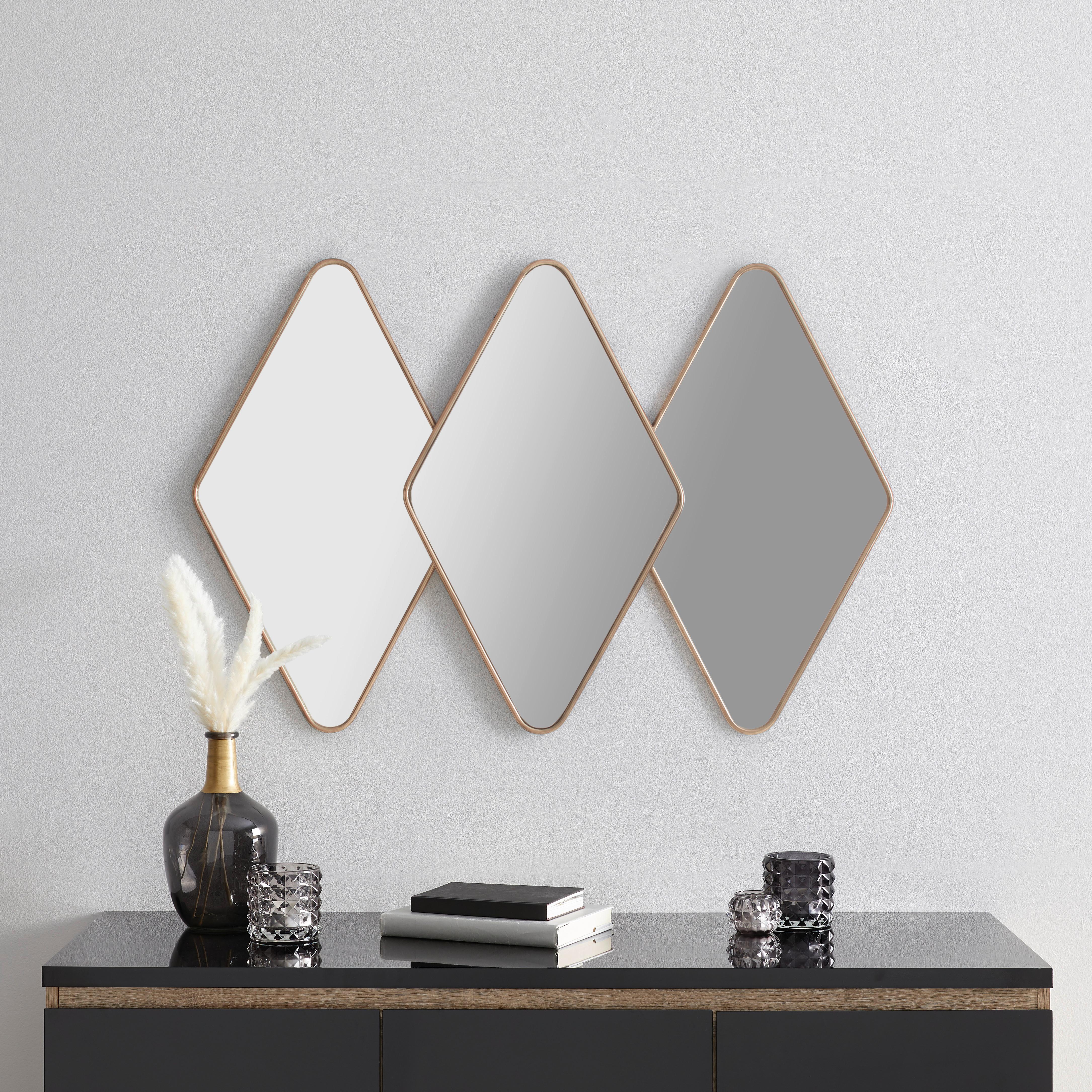 Nástenné zrkadlo zlatá - zlatá, Romantik / Landhaus, kov/plast (125/84/4,5cm) - Premium Living