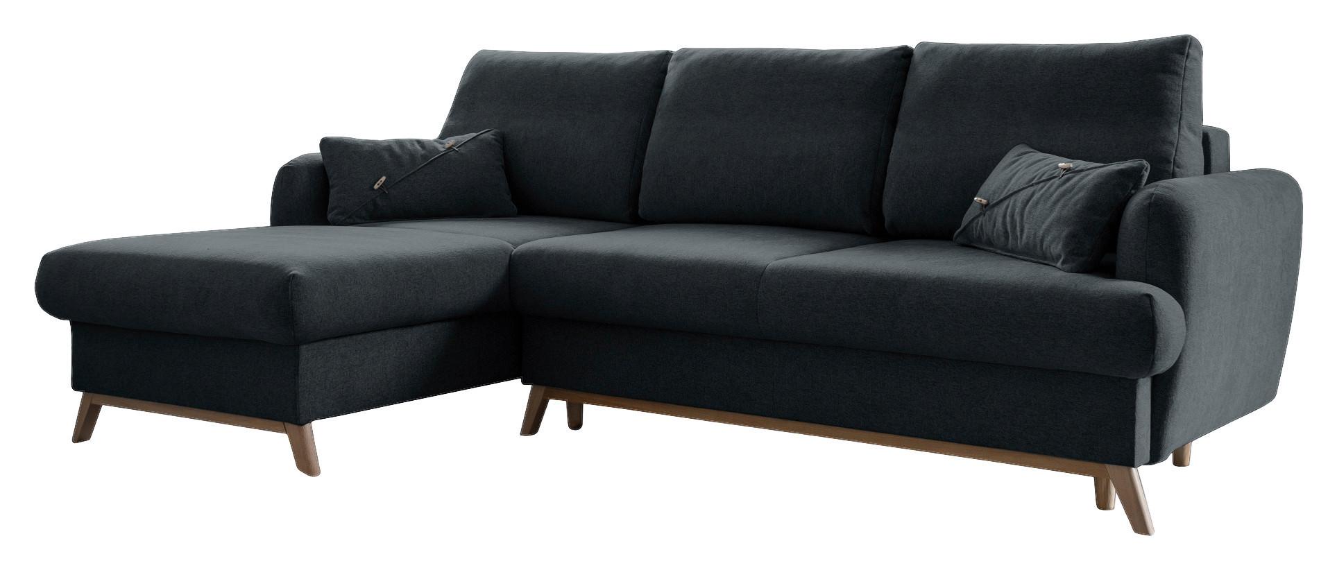 Ecksofa Scandic Lagom Beige S: 157x235 Cm - Dunkelgrau/Naturfarben, Textil (157/235cm) - MID.YOU
