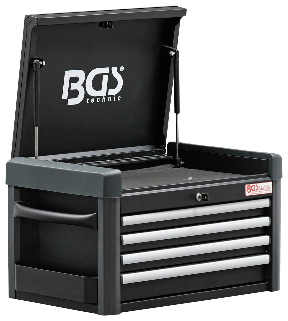 Aufsatz für Werkstattwagen Profi Schwarz/Silber B: 73 cm - Silberfarben/Schwarz, Basics (73/85,5/47cm)