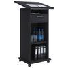 Stehpult + Rollen B: 60 Cm H 120 Cm Meeta, Schwarz - Schwarz, Basics, Holzwerkstoff (60/50/120cm) - MID.YOU