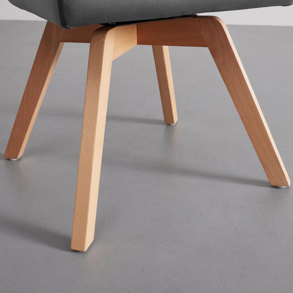 Otoční židle KATRIN šedá - šedá/barvy buku, Moderní, dřevo/textil (45/62/88cm) - PBJ