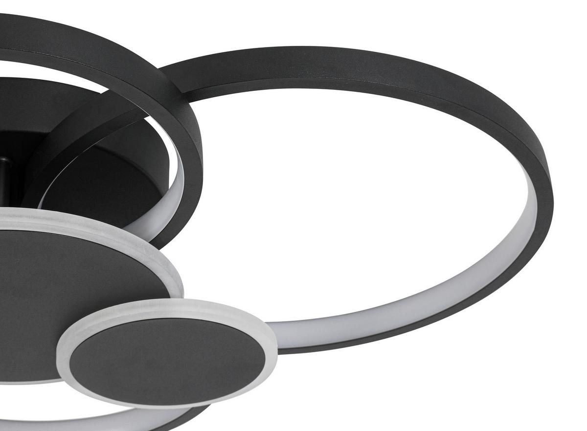 Led-deckenleuchte Christin - Schwarz, Basics, Kunststoff/Metall (46/62/10cm) - Luca Bessoni