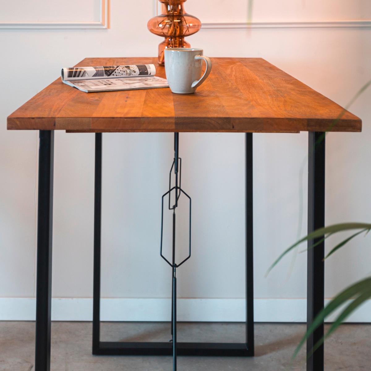 Bartisch  Industrial Bar Table Braun B: 70 Cm - Schwarz/Braun, MODERN, Holz/Metall (130/70/110cm) - MID.YOU
