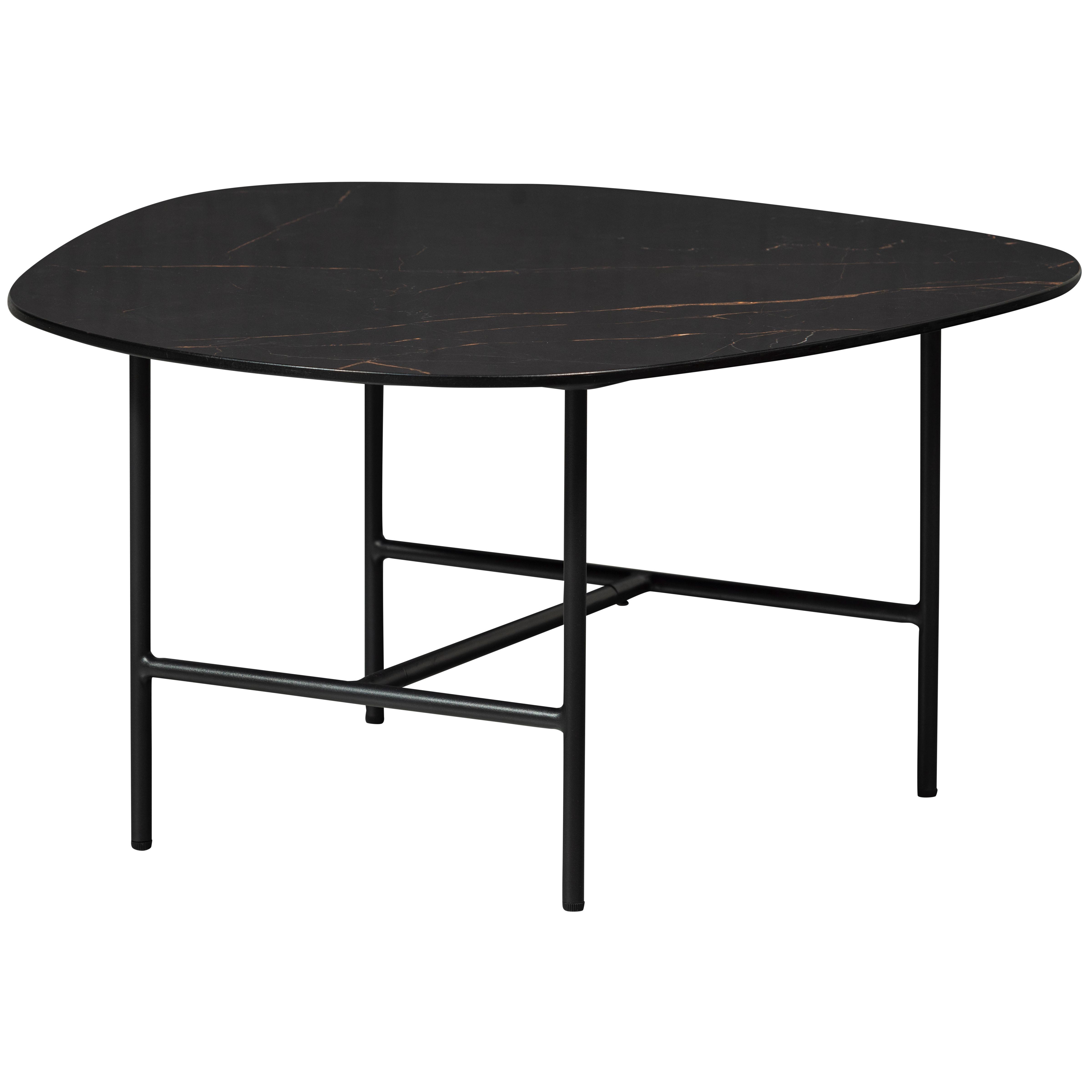 Couchtisch Vajen Schwarz L: 70 cm - Schwarz, Design, Keramik/Metall (70/70/38cm) - Livetastic