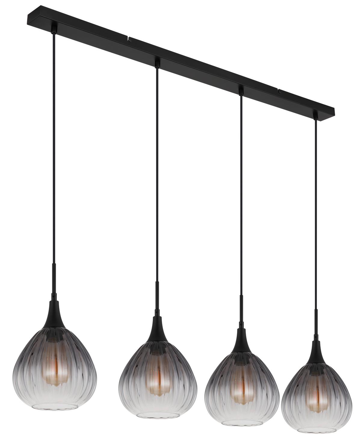 Hängeleuchte 15887-4h - Klar, Design, Glas/Metall (110/20/120cm) - Globo