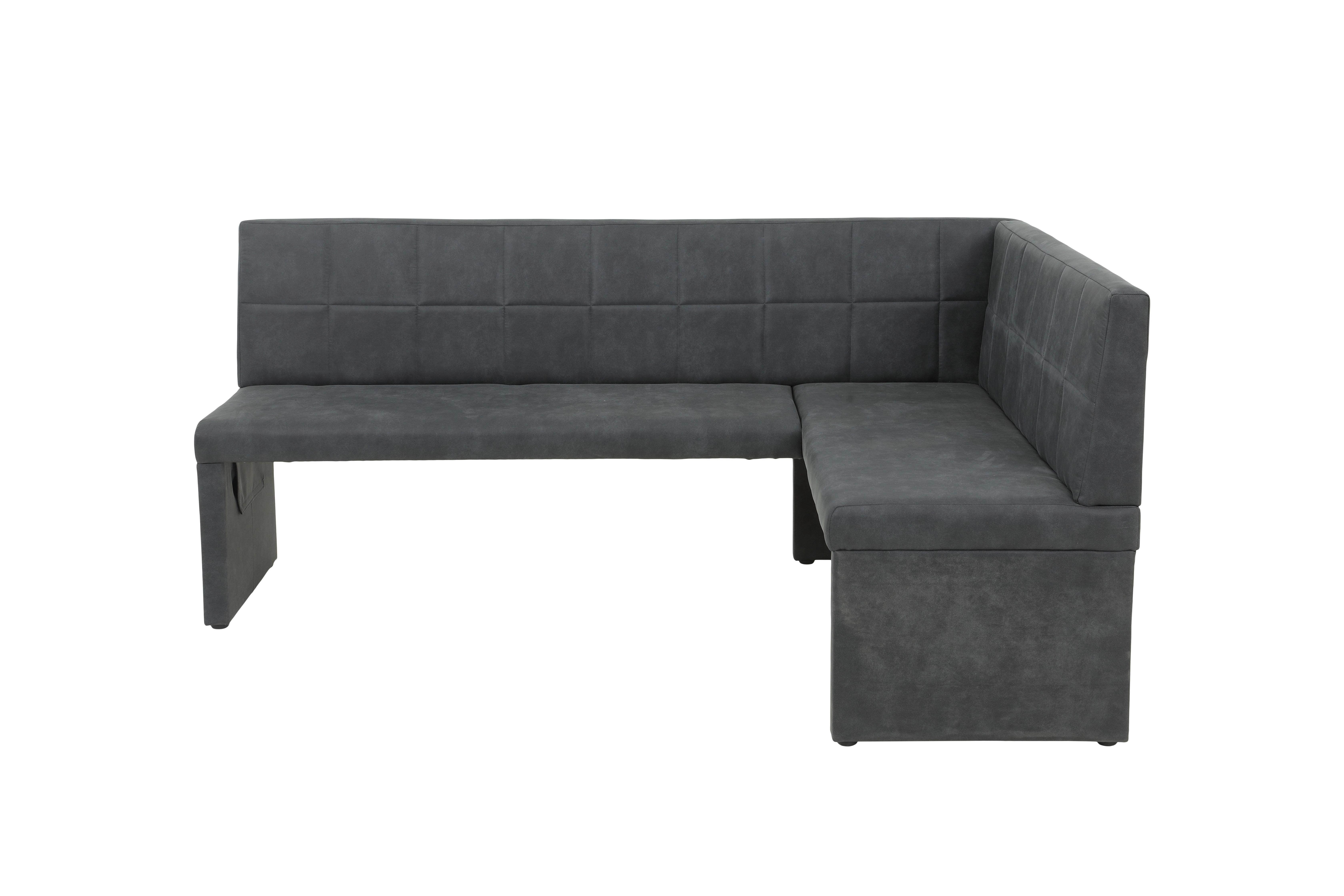 Eckbank Melanie Leb - Anthrazit, MODERN, Holz/Textil (200/90cm) - MID.YOU