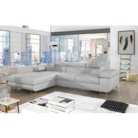 Ecksofa Armando Hellgrau S: 203x289 Cm - Chromfarben/Hellgrau, Design, Textil (203/289cm) - MID.YOU