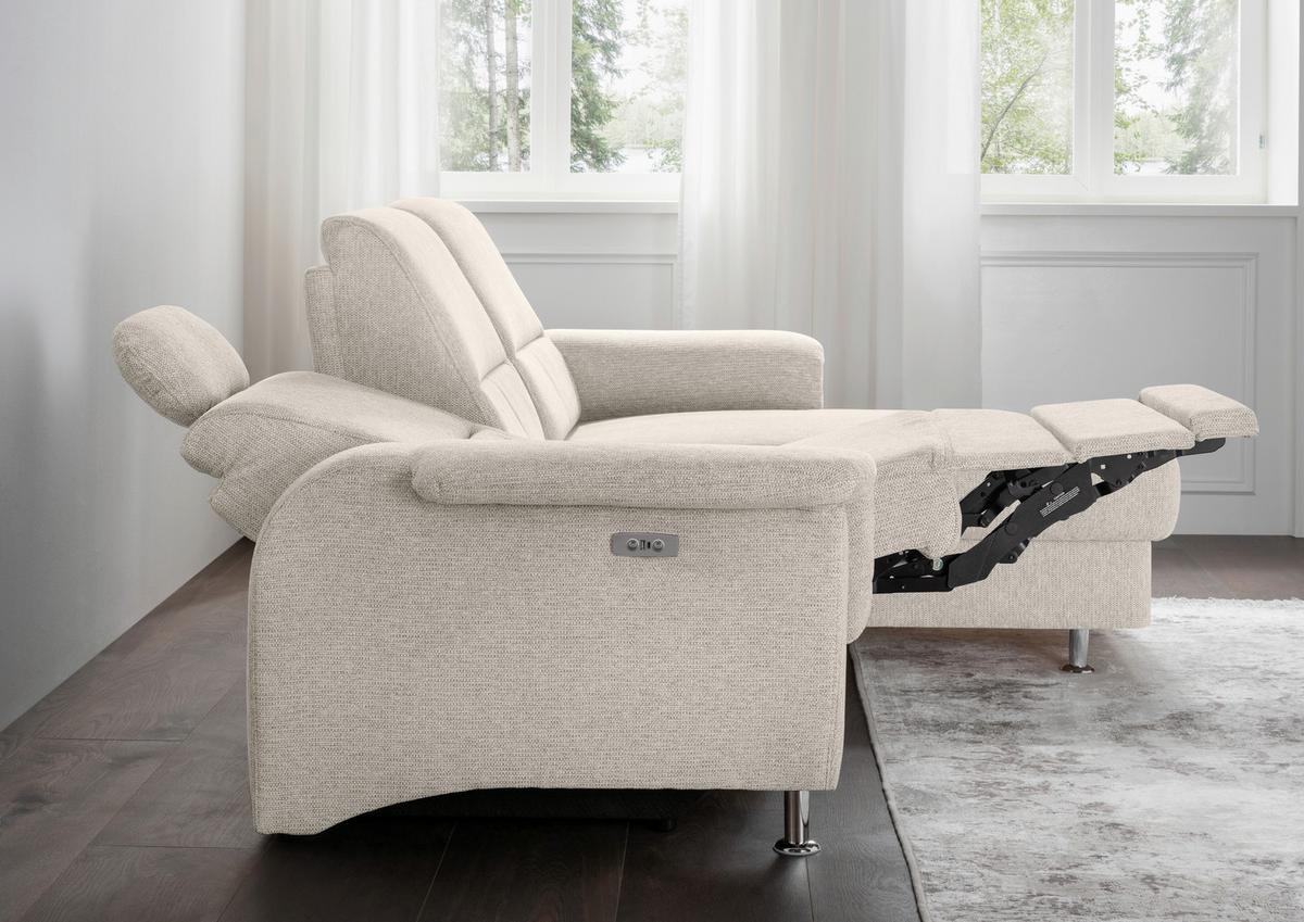 Ecksofa Mit Stauraum Parole Beige Chenille - Chromfarben/Beige, MODERN, Textil (231/165cm) - Livetastic