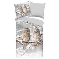 Wendebettwäsche Febe Grau 155x220 Cm - Hellgrau/Grau, Natur, Textil (155/220cm)