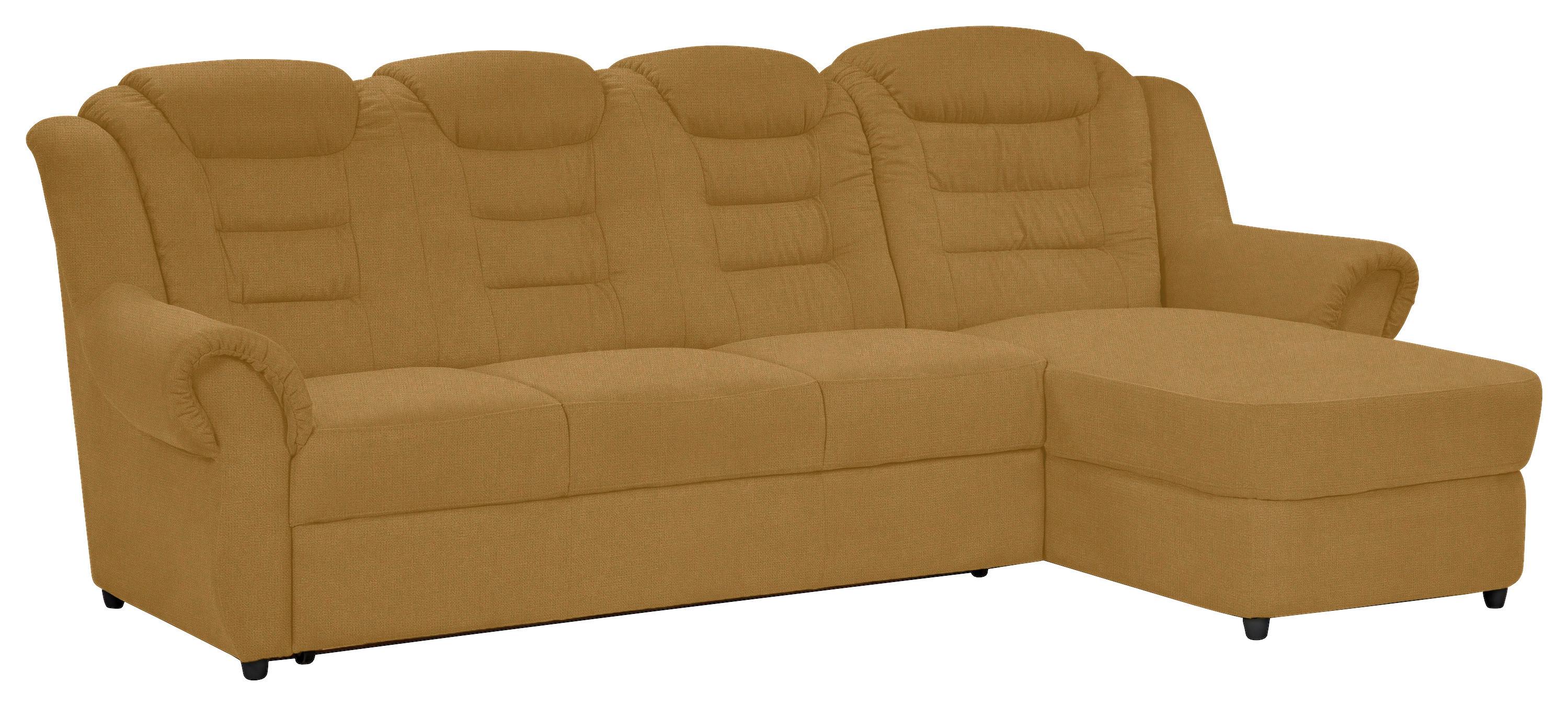 Ecksofa Boston Gelb Chenille - Gelb/Schwarz, KONVENTIONELL, Textil (262/165cm) - Livetastic