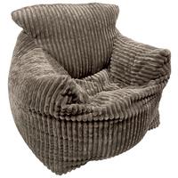 Sedací pytel VALLVIK, šedobéžový manšestr TILIA - šedobéžová, Design, textil (90/85/100cm)