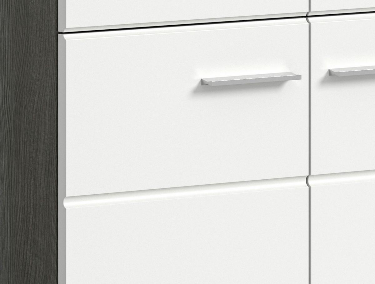 Garderobe Salsa - Weiß Hochglanz, Design, Glas/Holzwerkstoff (250/192/37cm) - MID.YOU