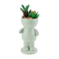 Kunstpflanze Sukkulente Grün/ Lila L: 23 cm, Herkol - Lila/Mintgrün, MODERN, Keramik/Kunststoff (9/8/23cm) - Luca Bessoni