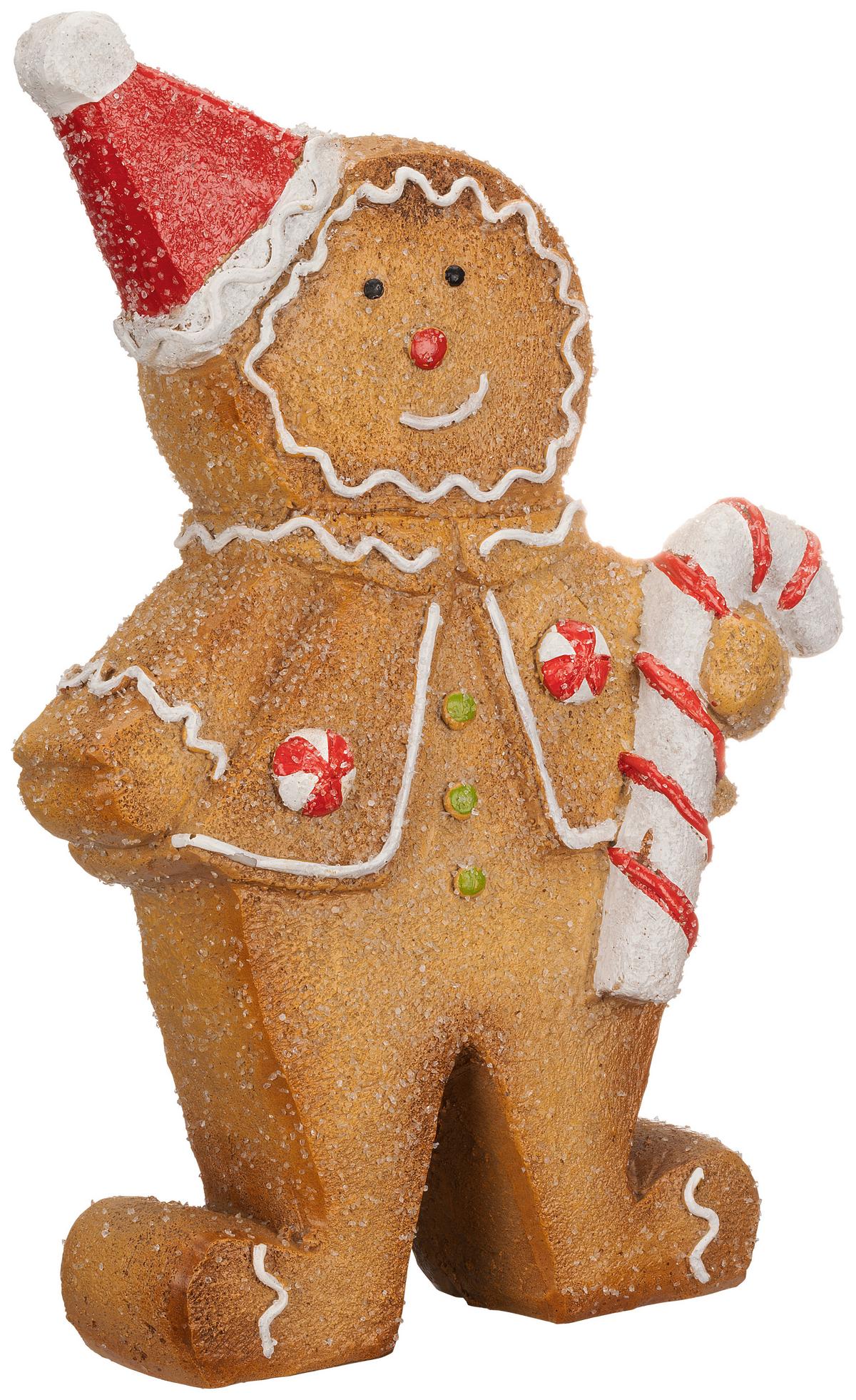 Karácsonyi Figura Ginger - barna/piros, Konventionell, műanyag (15/6/23cm) - Luca Bessoni