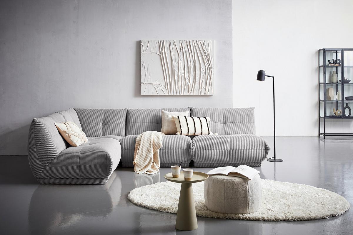 Ecksofa Giselle - Grau, Trend, Textil (210/315cm) - Livetastic