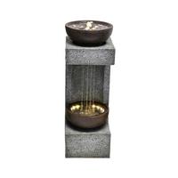 Gartenbrunnen Artemis - Schwarz/Grau, Basics, Glas/Kunststoff (30/86/29,5cm) - Gardenson