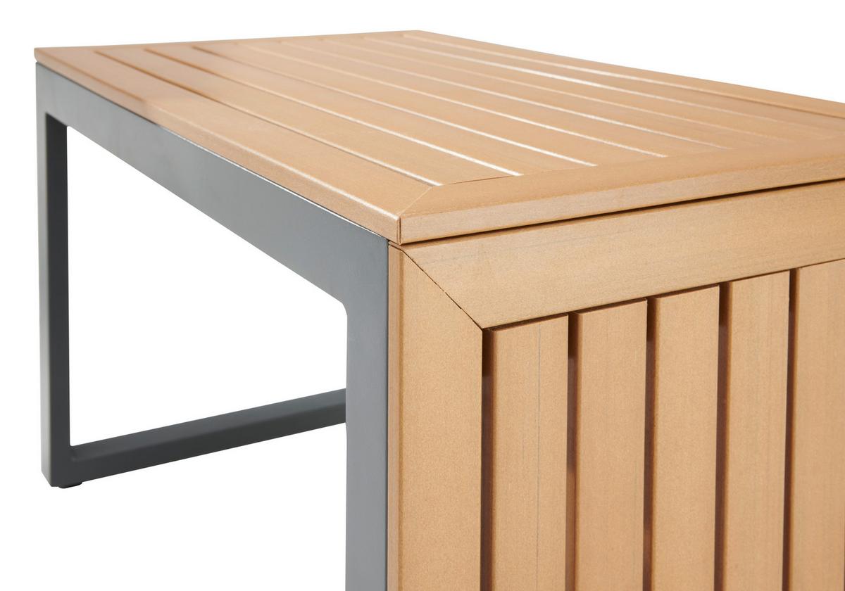 TERASOVÁ SEDACÍ SOUPRAVA MELANIA - přírodní barvy/antracitová, Moderní, kov/textil (253/70/175cm) - Modern Living