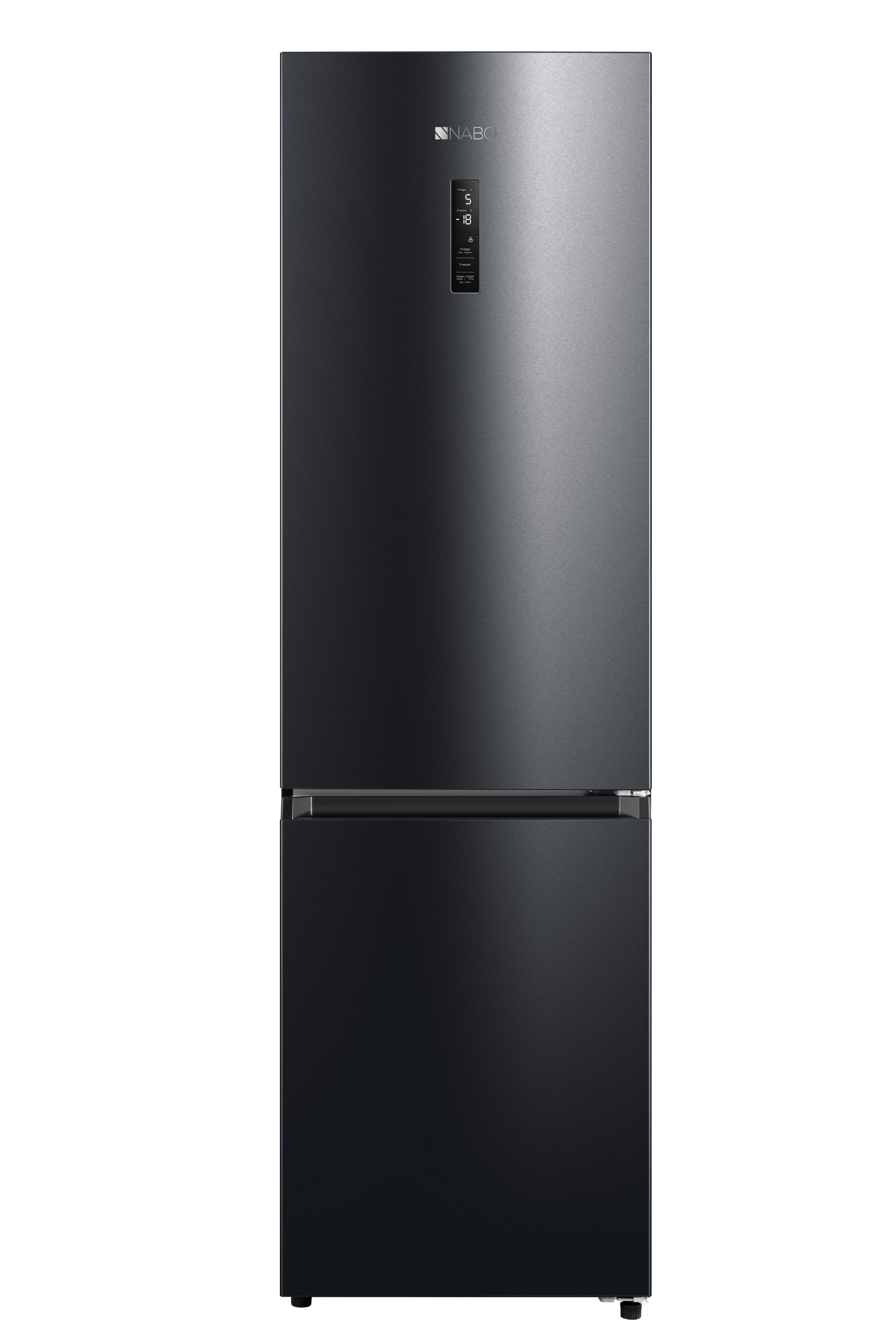 Kühl-Gefrier-Kombination Nabo Kgn 7200 - Dunkelgrau, Basics, Metall (59,7/201/70cm) - Nabo