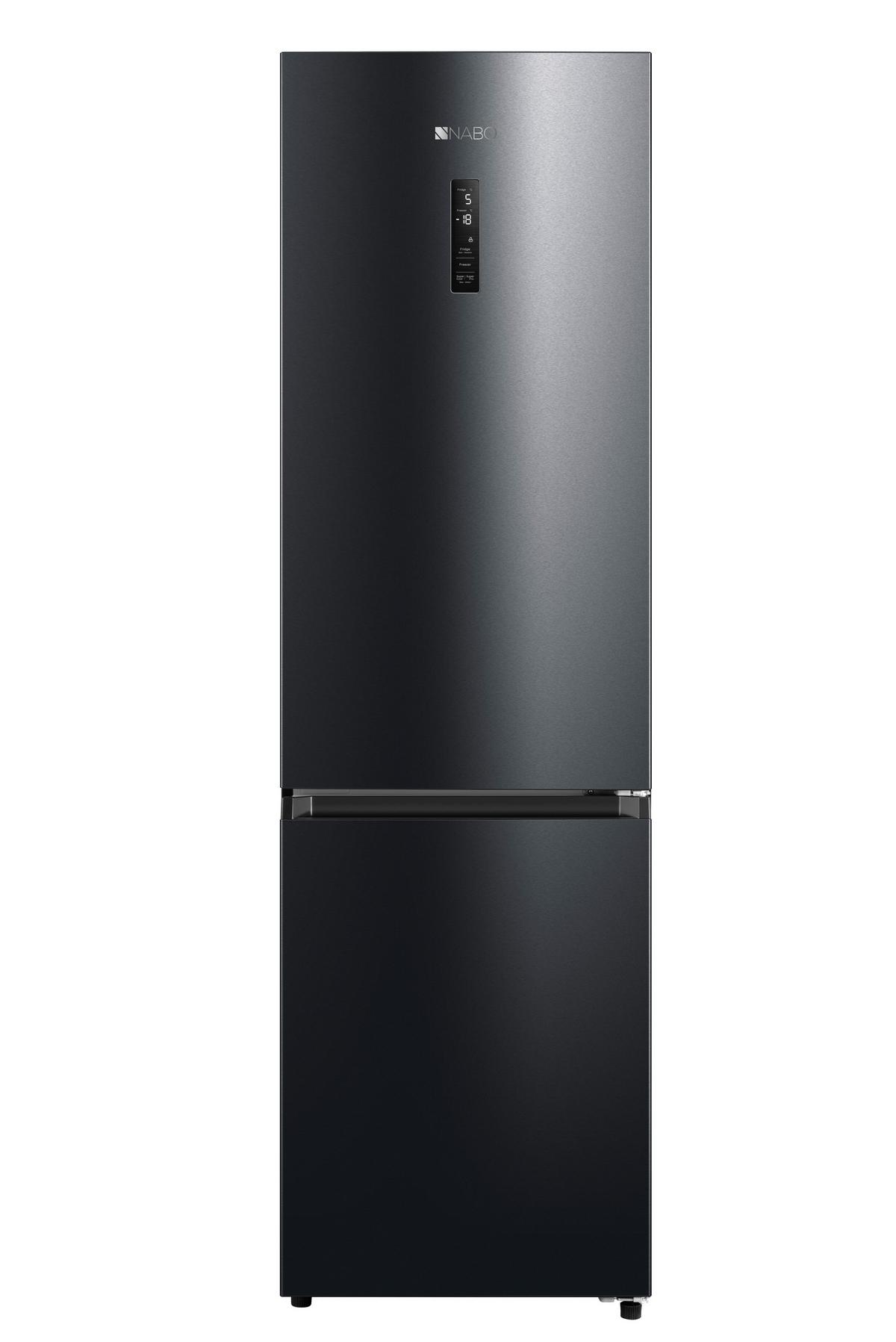 Kühl-Gefrier-Kombination Nabo Kgn 7200 - Dunkelgrau, Basics, Metall (59,7/201/70cm) - Nabo