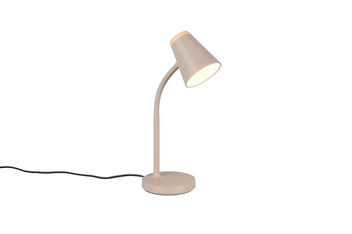 LED-Tischleuchte Pongo Braun Beige B: 13 cm - Beige/Braun, Basics, Kunststoff/Metall (36/13/23cm)
