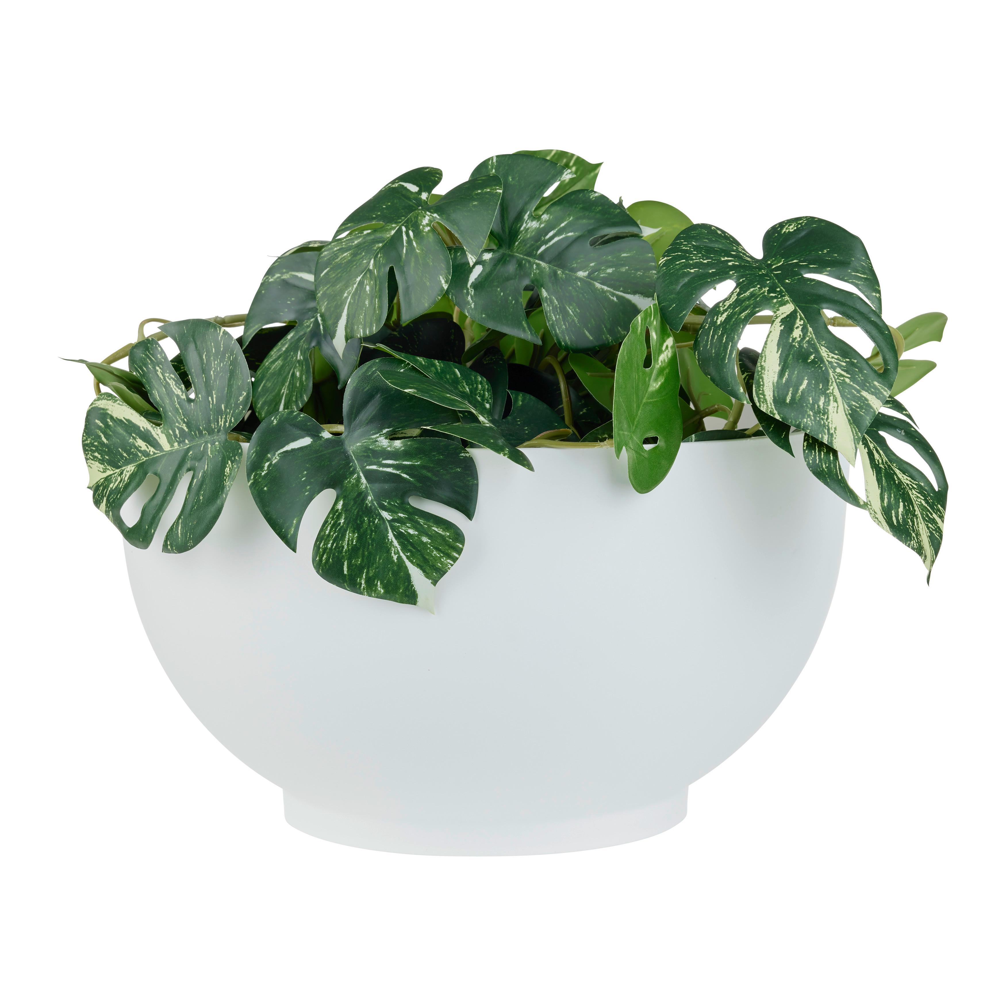 Obal na květináč SIENA 40 - bílá, Konvenční, plast (39,0/21,6/39,0cm) - Mömax