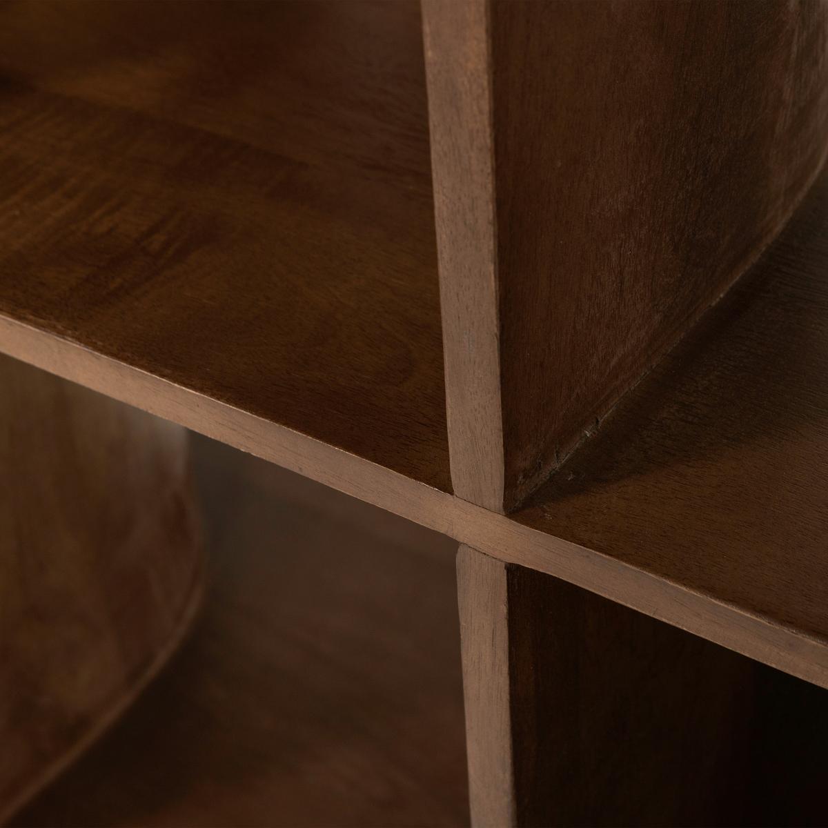 Regal Sinne Dunkelbraun B: 130 cm - Dunkelbraun, Design, Holz (130/180/35cm) - Livetastic