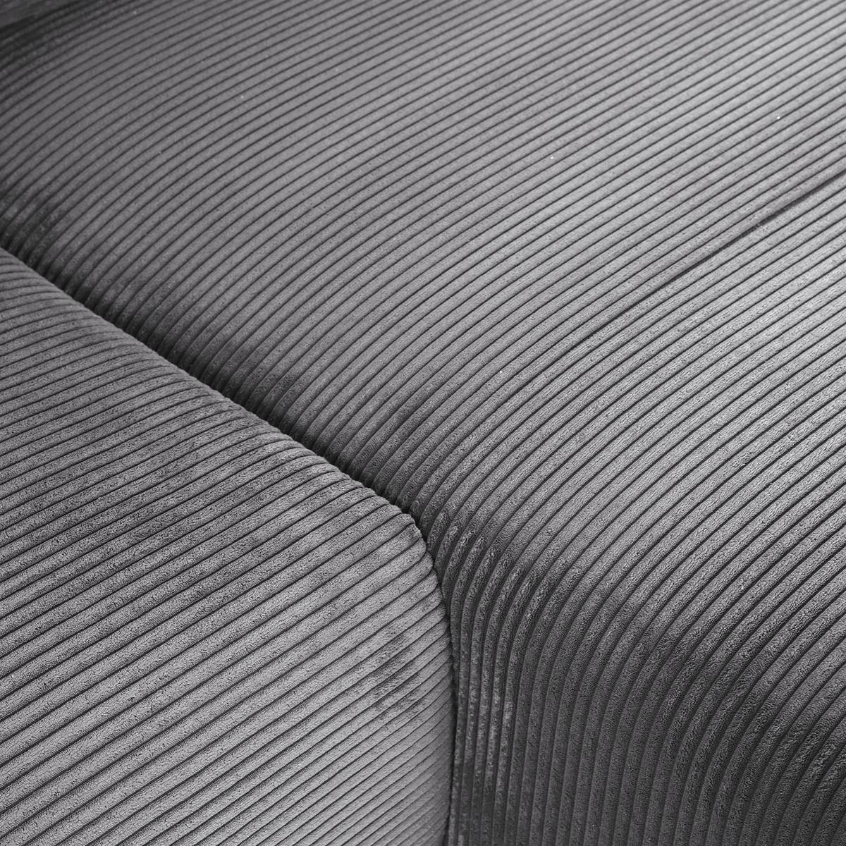 Ecksofa Cuty Dunkelgrau S: 266x180 Cm - Dunkelgrau/Schwarz, KONVENTIONELL, Textil (266/180cm) - MID.YOU