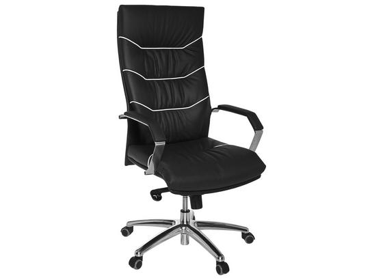 Chefsessel Ferrol B: 60 cm Schwarz - Chromfarben/Schwarz, Design, Leder/Kunststoff (60/126/55cm) - Livetastic Chefsessel Ferrol B: 60 cm Schwarz - Chromfarben/Schwarz, Design, Leder/Kunststoff (60/126/55cm) - Livetastic