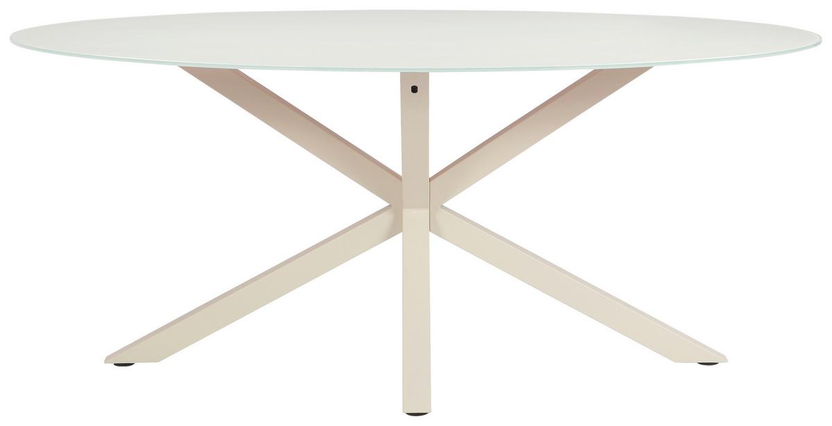 Esstisch Vanda Kaschmir L: 180 cm - Kaschmir, MODERN, Glas/Metall (180/100/75cm) - P & B