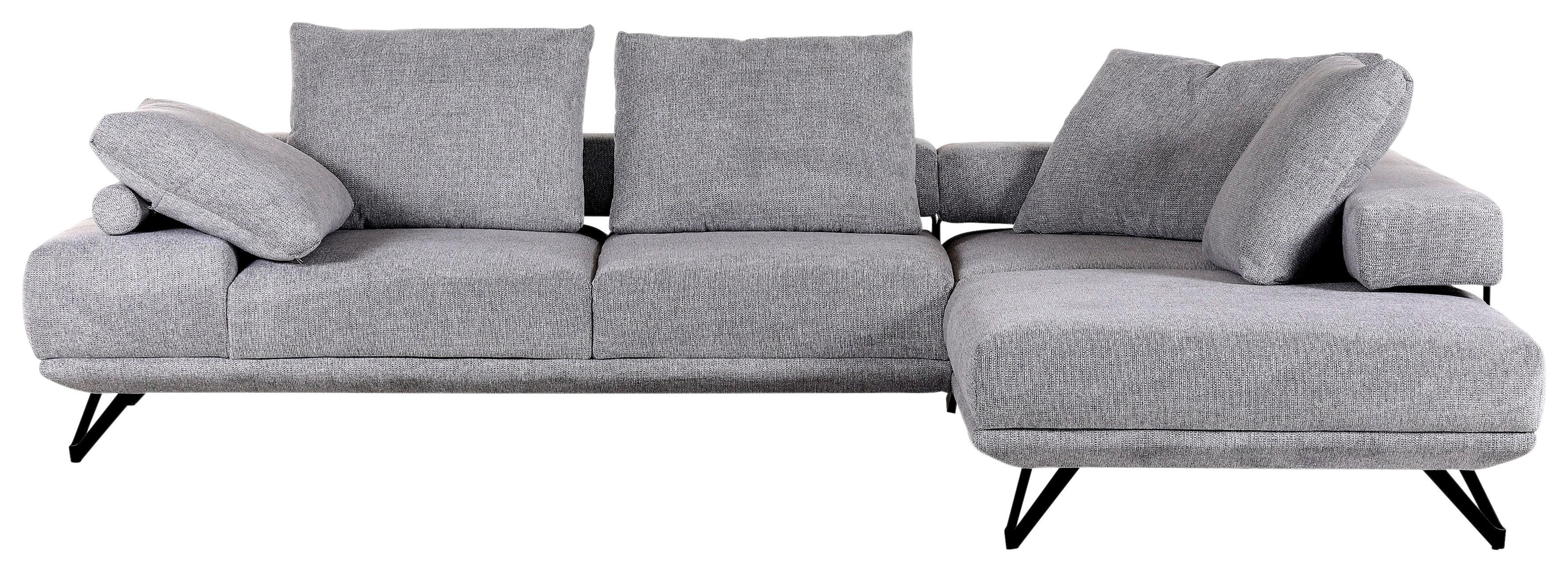 Ecksofa Bolzano - Schwarz/Grau, KONVENTIONELL, Textil (310/240cm) - MID.YOU