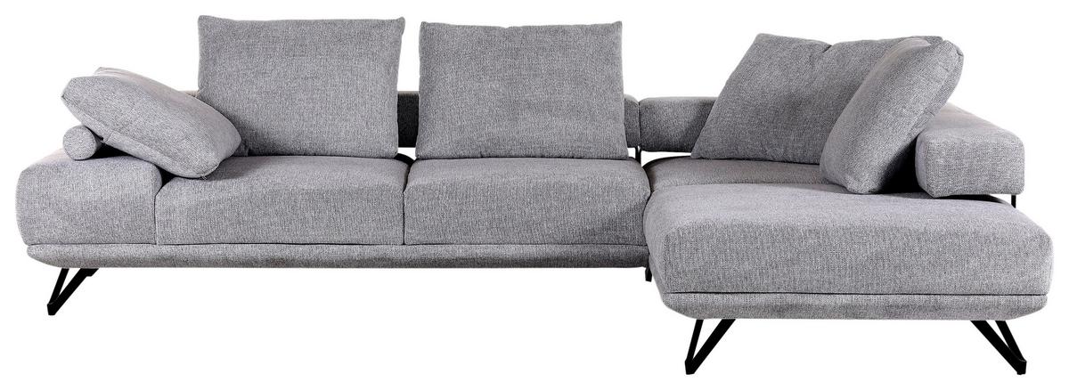 Ecksofa Bolzano - Schwarz/Grau, KONVENTIONELL, Textil (310/240cm) - MID.YOU