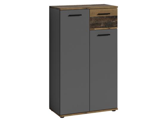 Kommode Justus B: 60 cm Anthrazit - Dunkelbraun/Anthrazit, MODERN, Holzwerkstoff/Kunststoff (60/102/30cm) - MID.YOU Kommode Justus B: 60 cm Anthrazit - Dunkelbraun/Anthrazit, MODERN, Holzwerkstoff/Kunststoff (60/102/30cm) - MID.YOU