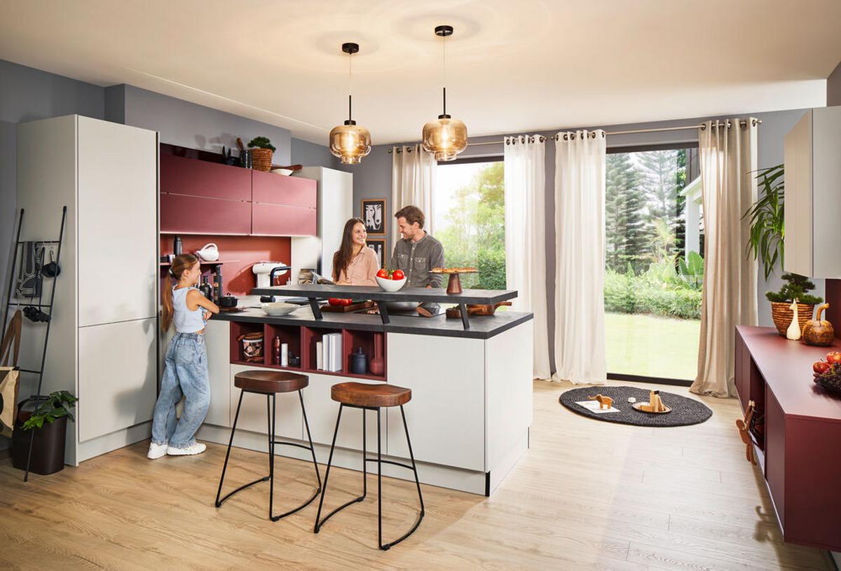 Einbauküchen Pn 210 Frei Planbar Modernes Design - Kaschmir, Holzwerkstoff - Pino