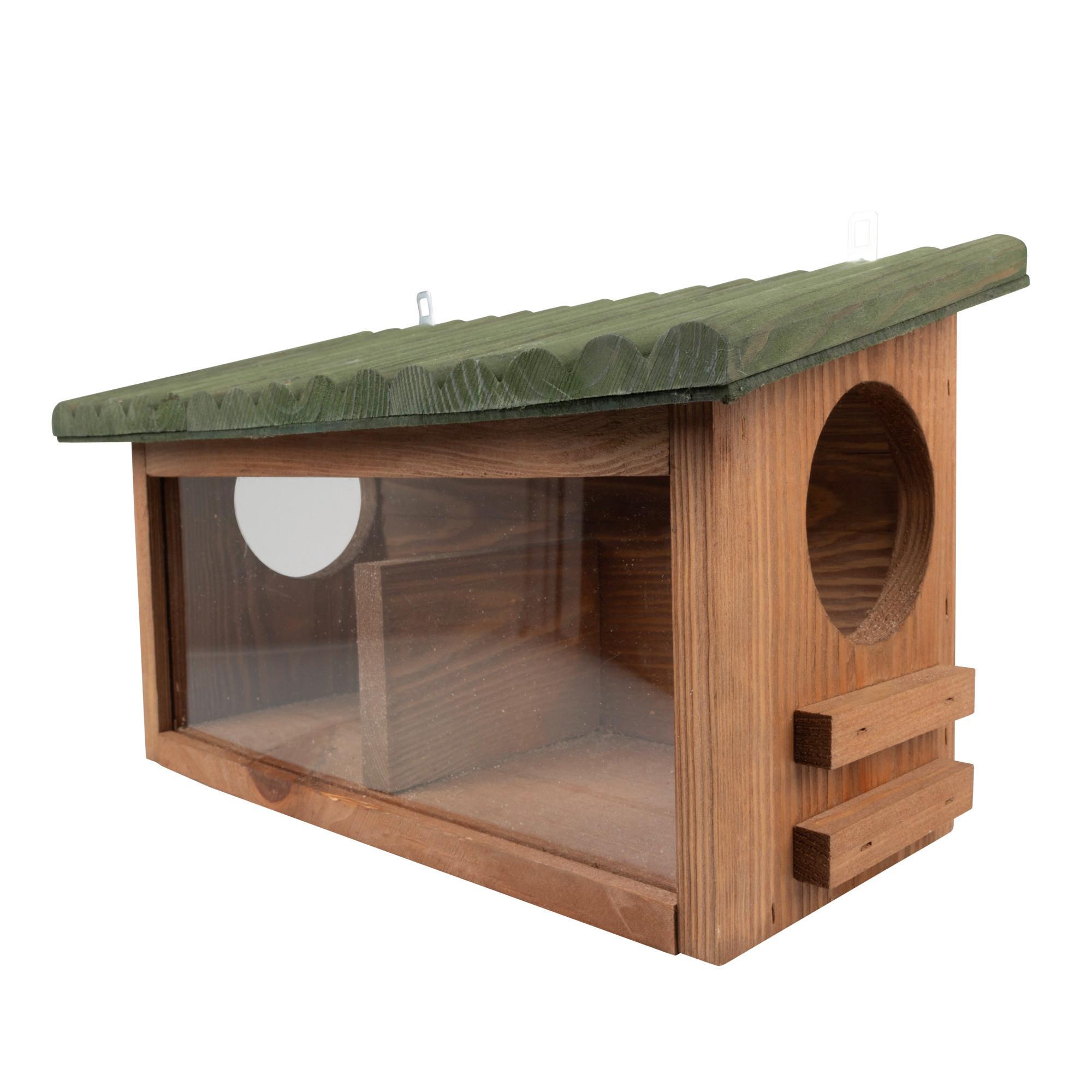 Eichhörnchenfutterhaus Xl Kiefer, Bxhxt: 38x22x17 Cm - Kieferfarben, Basics, Holz (38/22/17cm)