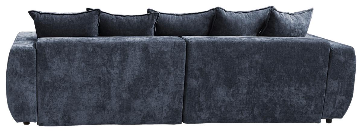 Boxspringsofa Berg - Schwarz/Dunkelblau, Trend, Textil (292/71-99/127cm) - Livetastic