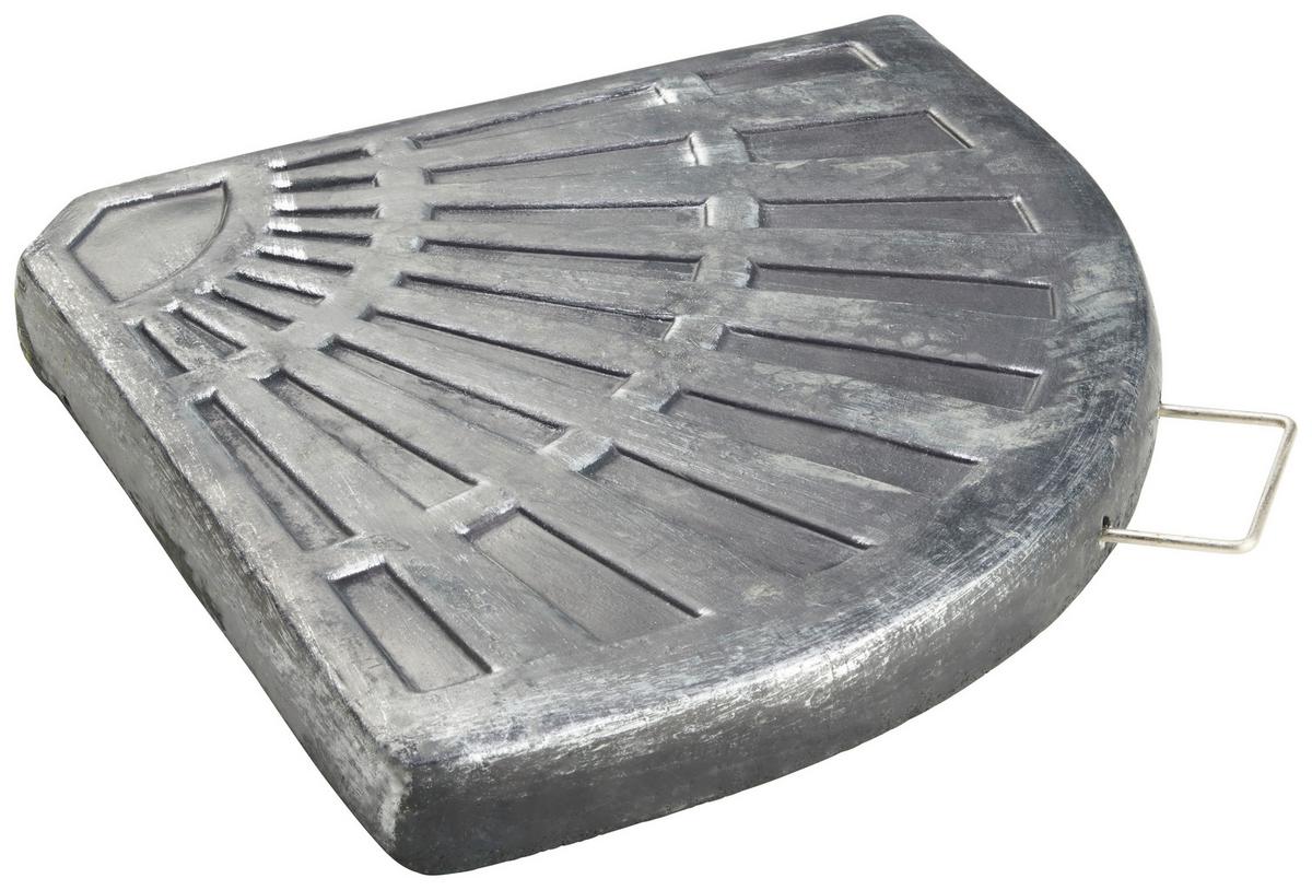 Sonnenschirmständer Robert - Silberfarben/Schwarz, Basics, Stein (49/48,5/3,7cm)