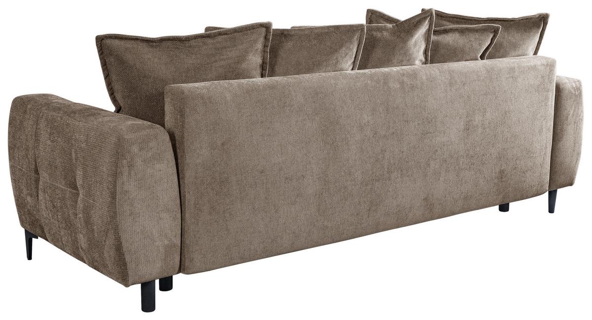 Schlafsofa Weronika Schlammfar. Anthrazit B: 247cm - Schlammfarben/Schwarz, Design, Holz/Holzwerkstoff (247/94/90cm) - MID.YOU