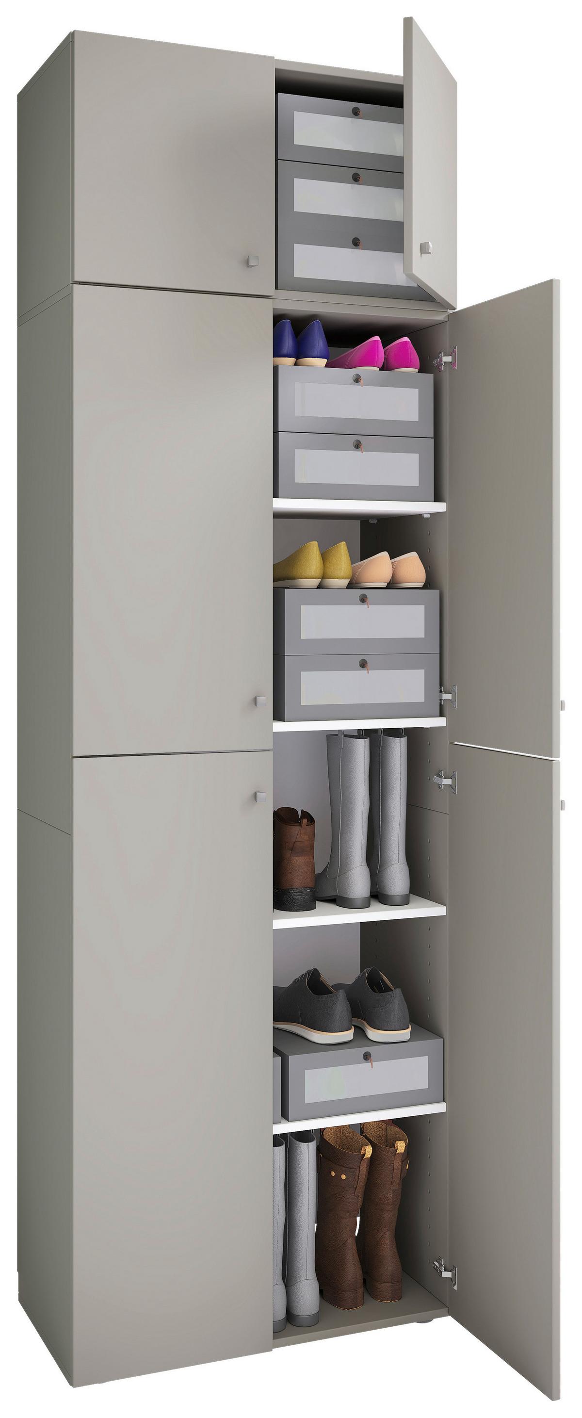 Drehtürenschrank 70 Cm Lona Xxl Grau - Grau, MODERN, Holzwerkstoff (70/223/39cm) - MID.YOU