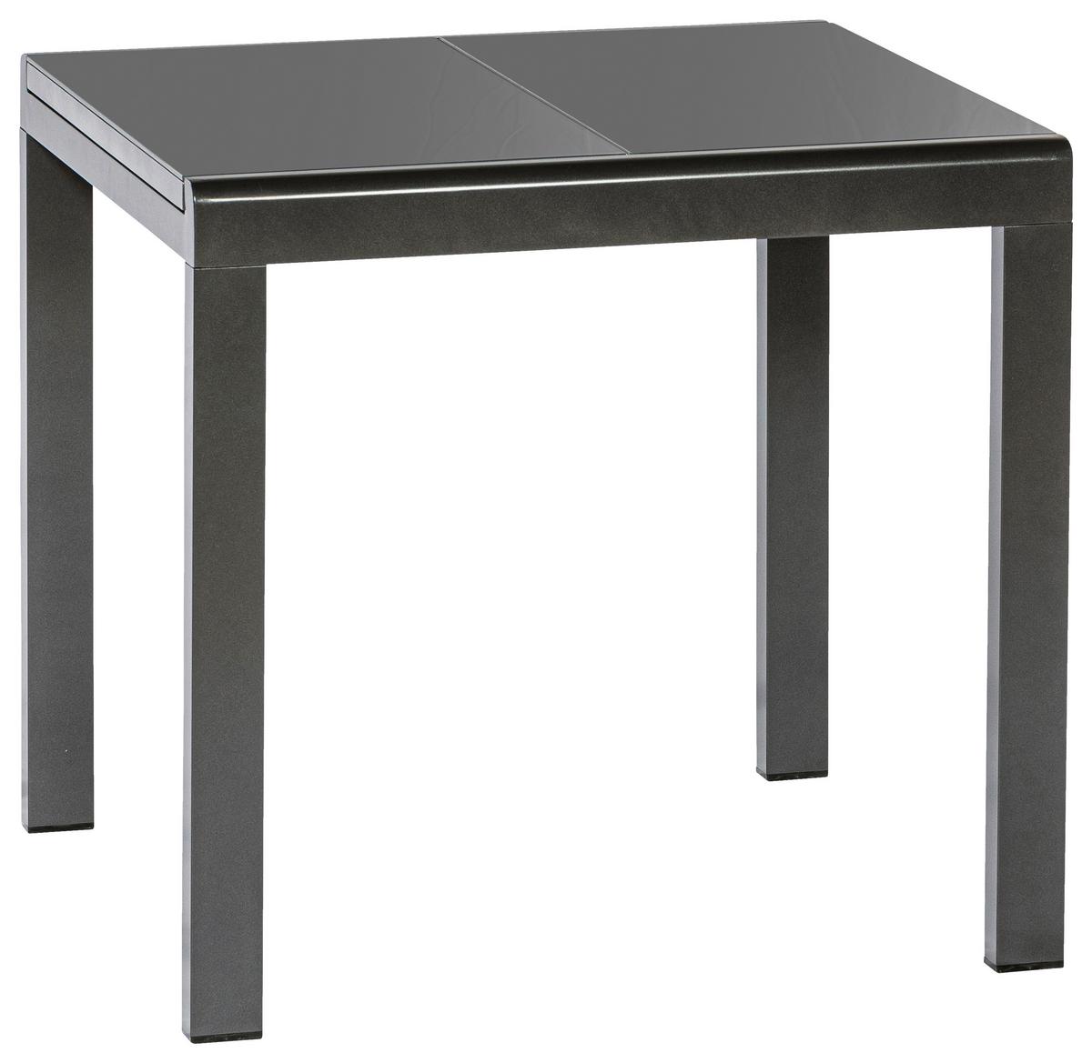 Gartenset Milano - Graphitfarben/Grau, MODERN, Textil/Metall - Gardenson
