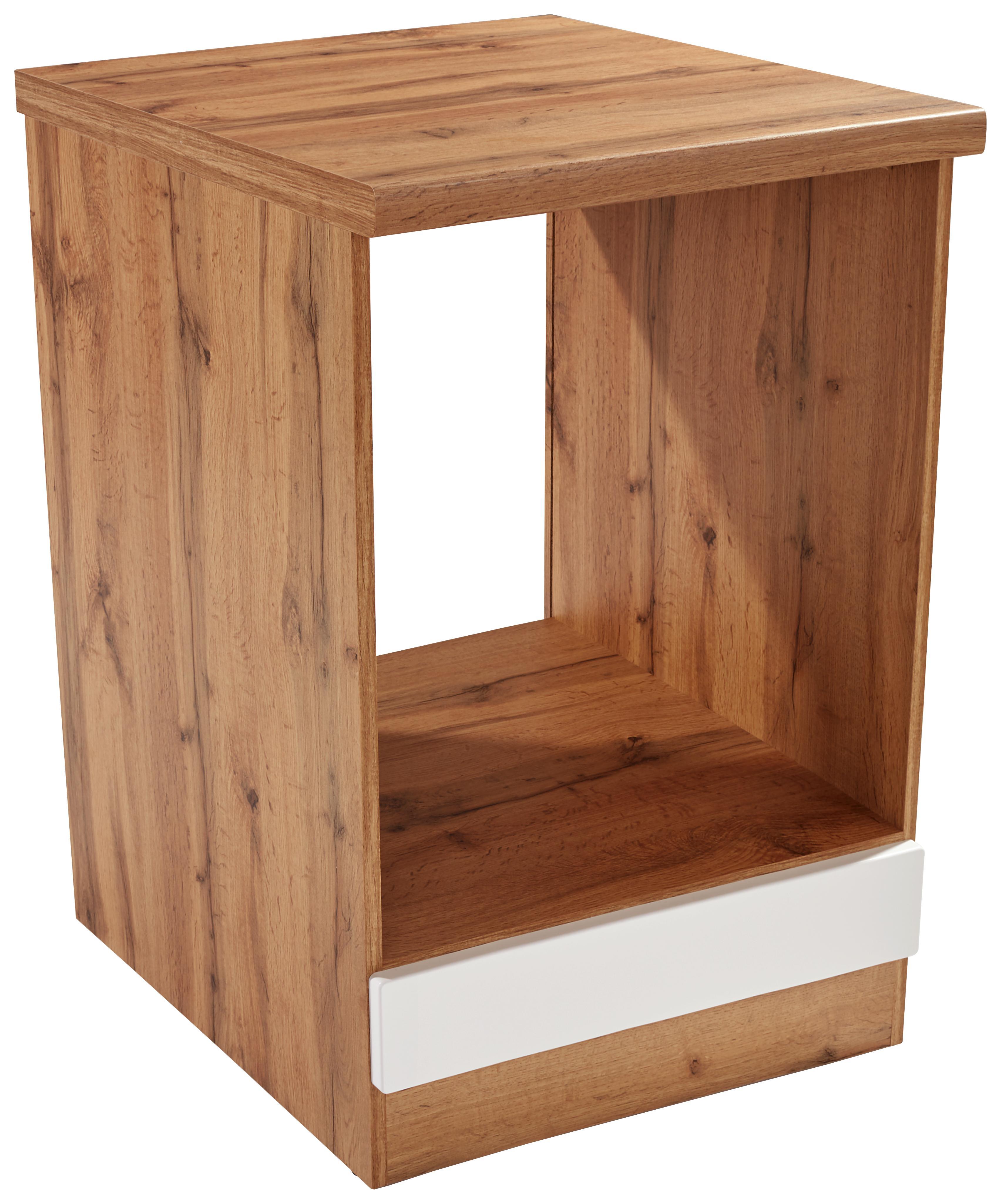 Herdumbauschrank Stella Hu60 - Eichefarben/Weiß, Holzwerkstoff (60/86/57cm) - Ombra