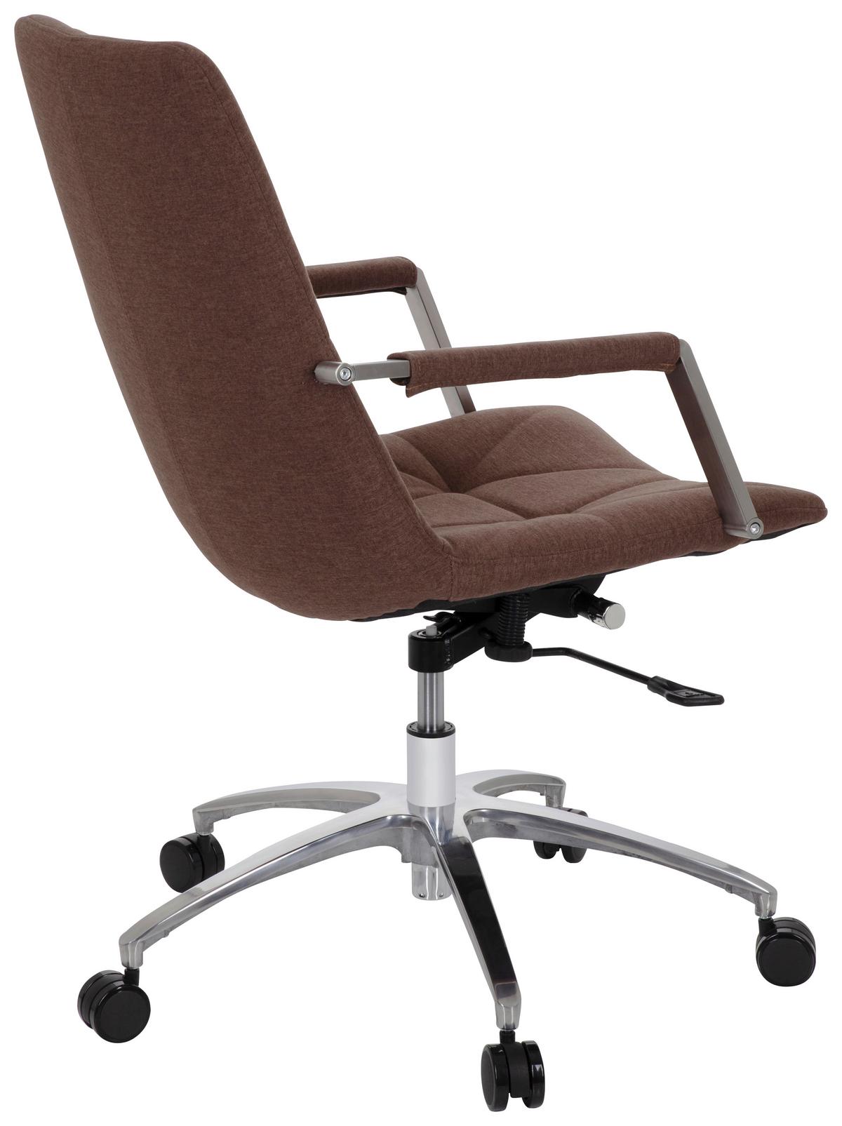 Drehstuhl Saranto Ii Braun - Alufarben/Braun, MODERN, Kunststoff/Textil (57/100/75cm) - MID.YOU