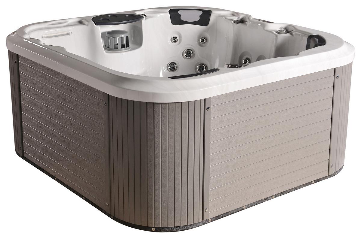 Whirlpool Acryl Florenz 200 X 91 X 200 cm - Weiß/Grau, MODERN, Kunststoff (200/200/91cm)