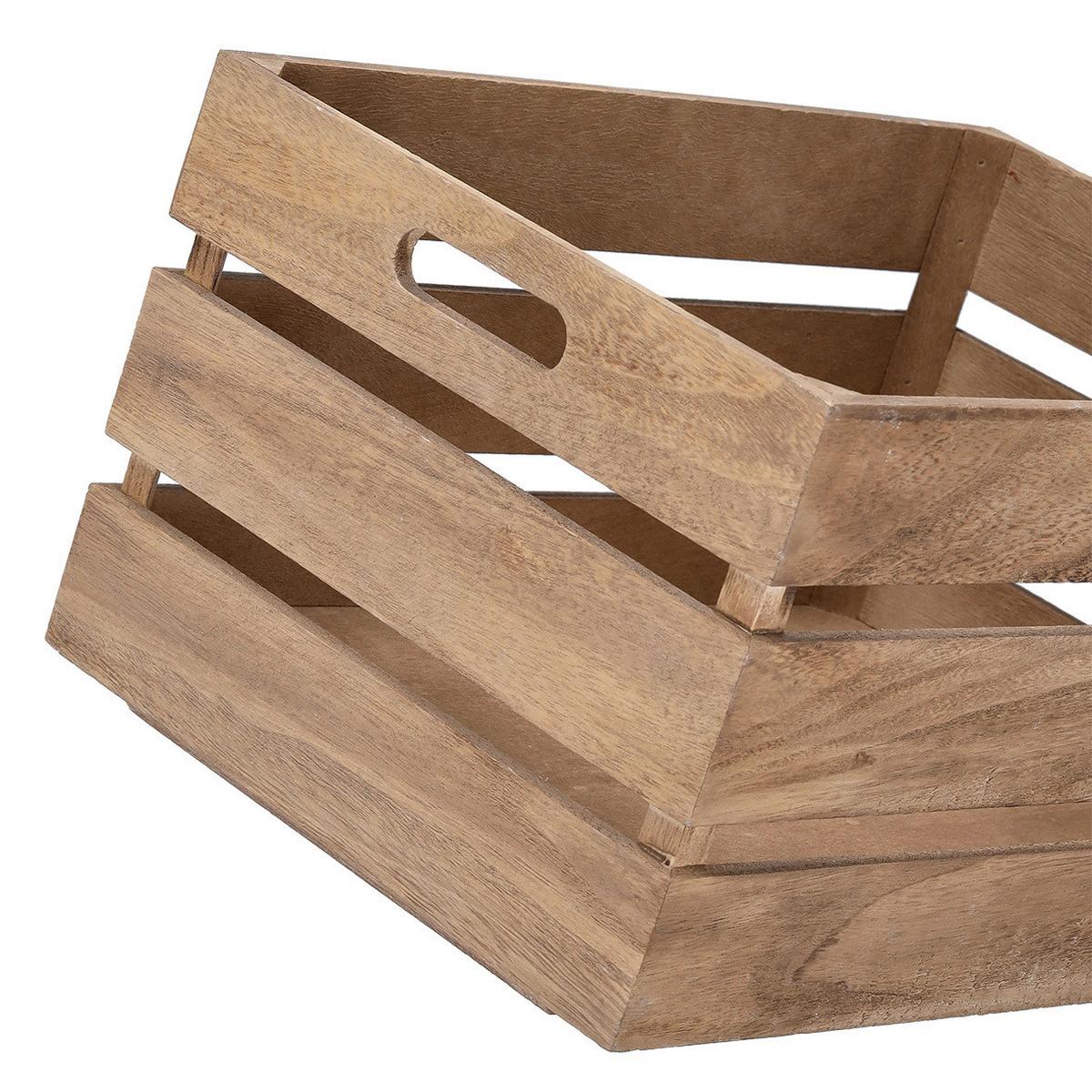 Dekokiste Holz Natur LxBxH: ca. 39x29x21,5 cm - Naturfarben, Basics, Holz (39/29/21,5cm) - Zeller Present