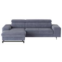 Ecksofa mit Bettkasten Emma Blau 165x267 cm - Blau/Schwarz, Textil (165/267cm) - MID.YOU