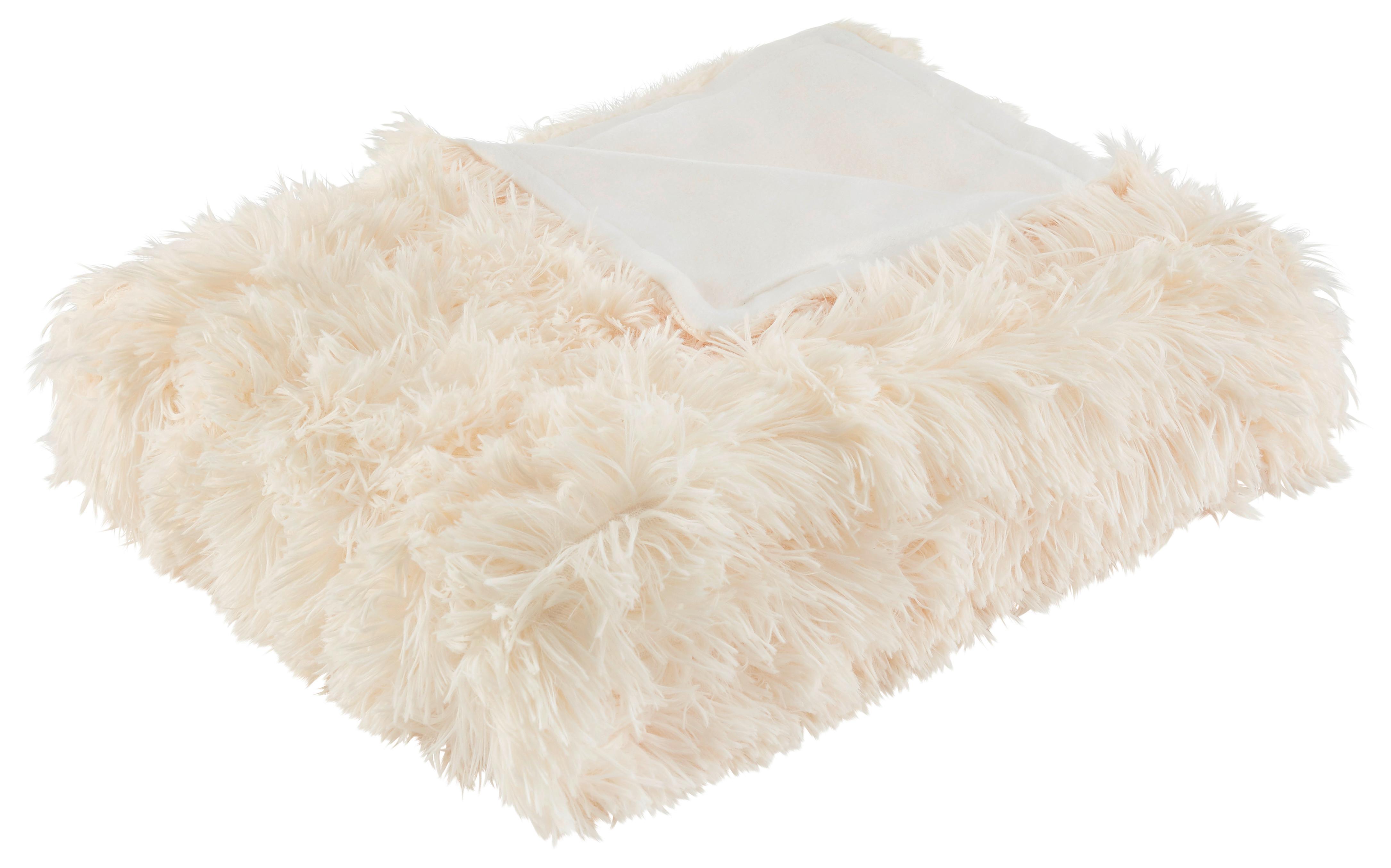 Mäkká Deka Fluffy, 130/180cm, Biela - biela, textil (130/180cm) - Modern Living