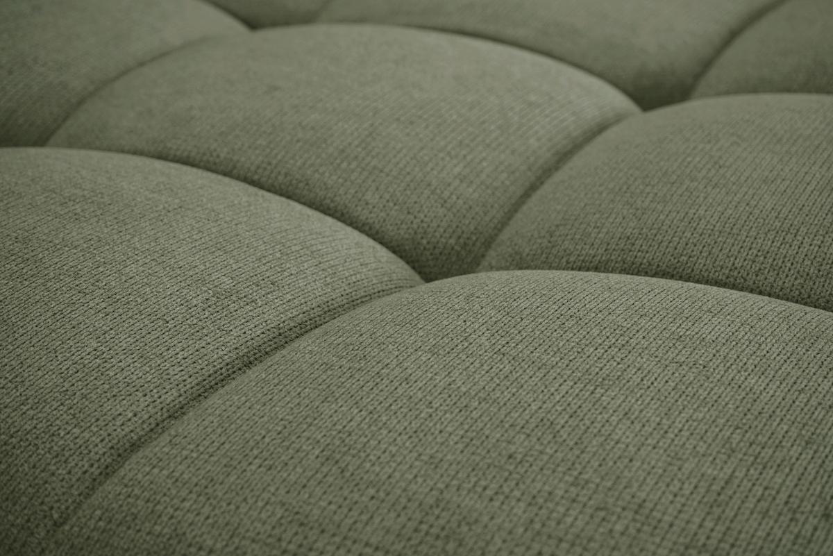 Rohová sedačka ERICE, pravá, zelená - zelená/barvy chromu, Design, textil/plast (312/198cm)