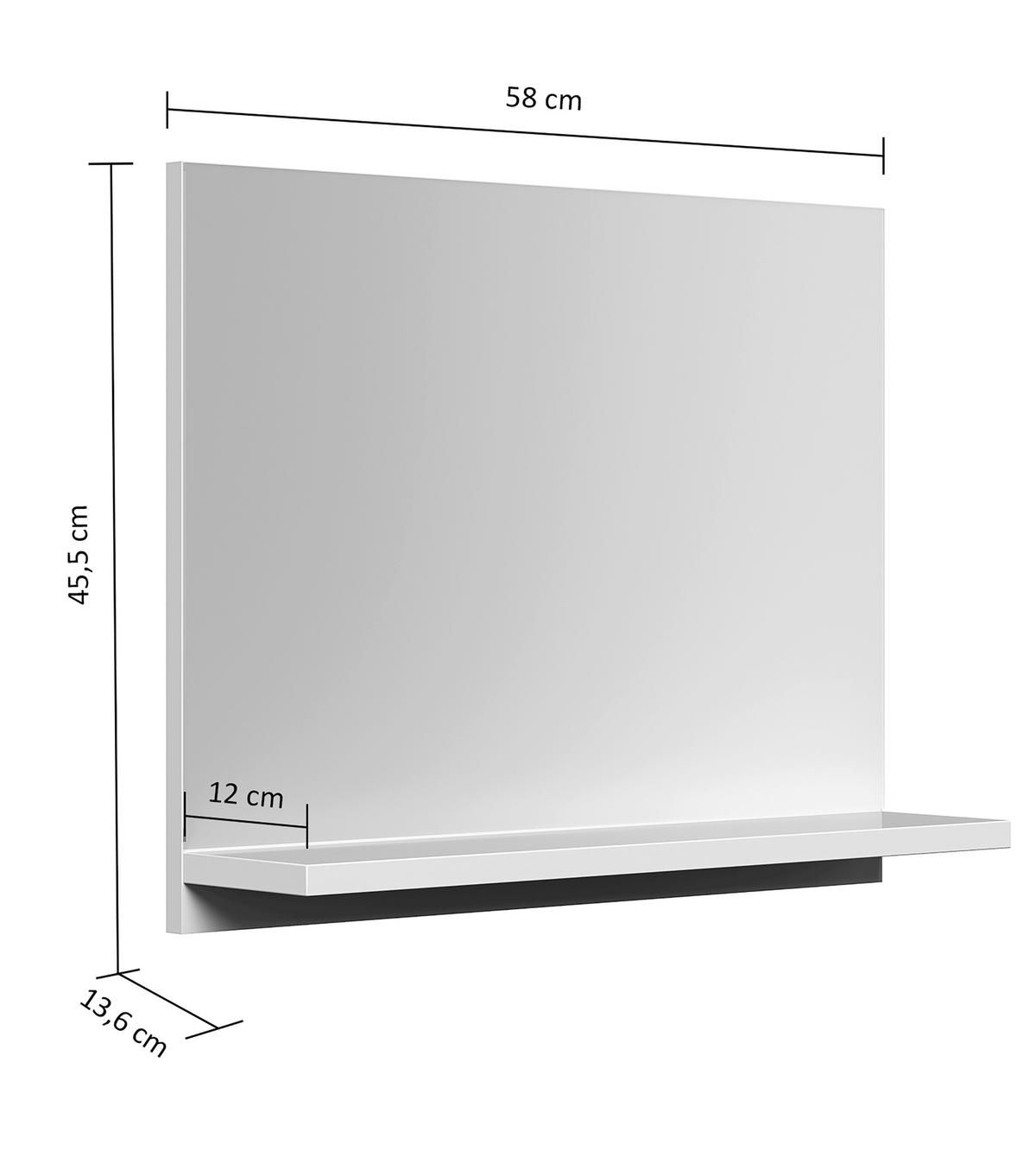 Waschtischkombi Slimline Graphitfarben B: 59,5cm - Graphitfarben, Basics, Holzwerkstoff/Stein (59,5cm) - MID.YOU