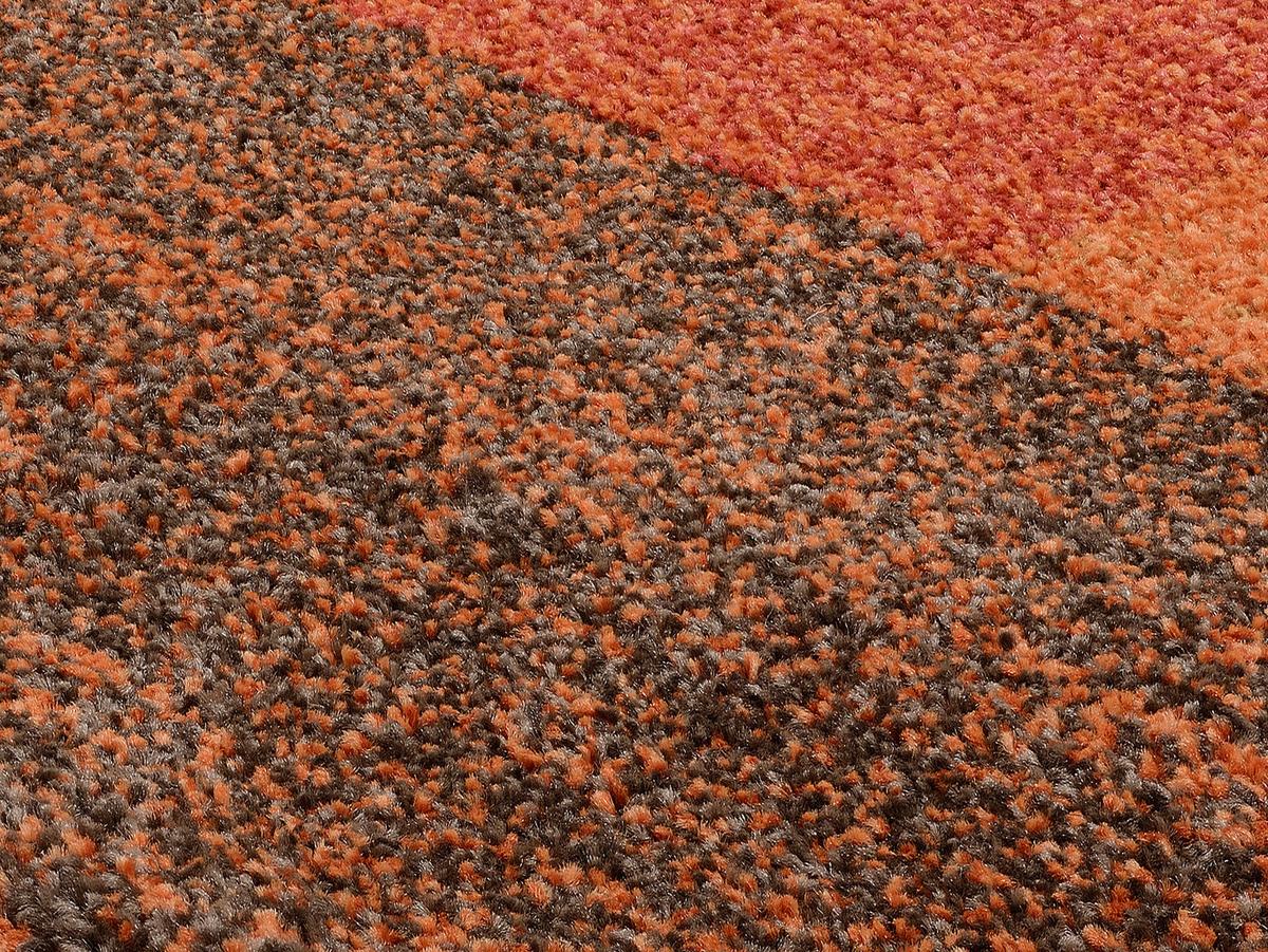 Webteppich Palazzo Bloc Terra Cotta 120x170 cm - Terracotta, Design, Textil (120/170cm) - Novel