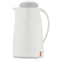 Isolierkanne Wave Weiß 1 Liter - Weiß, Basics, Glas/Kunststoff (17.5/13.6/25.1cm)