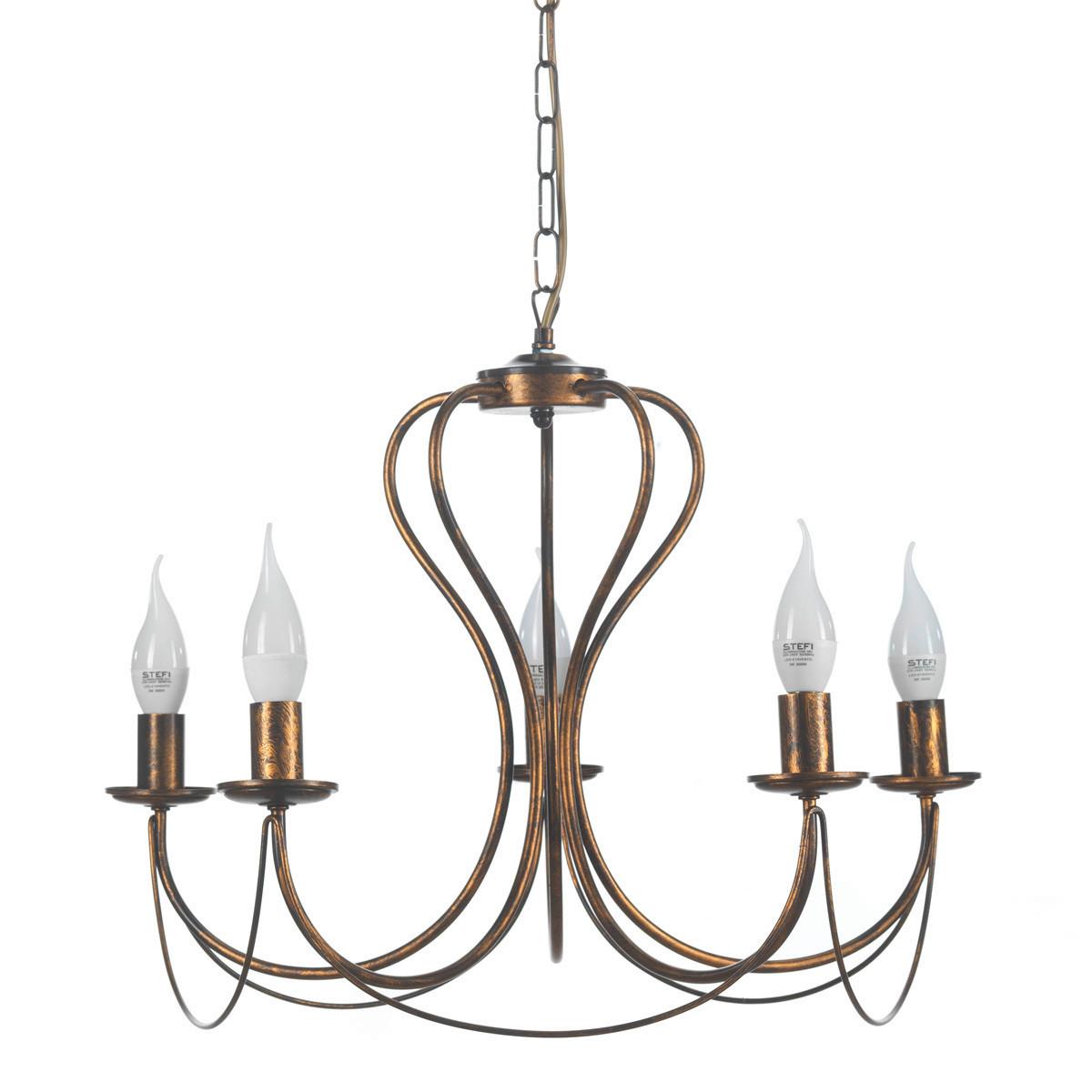 Kronleuchter 4236/5b - Bronzefarben, Basics, Metall (55/105cm)